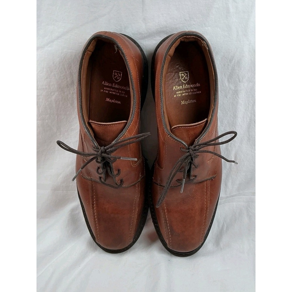 Allen Edmonds Mapleton Brown Leather Oxfords Dress Shoes Mens Sz 10.5D Career - Picture 3 of 7
